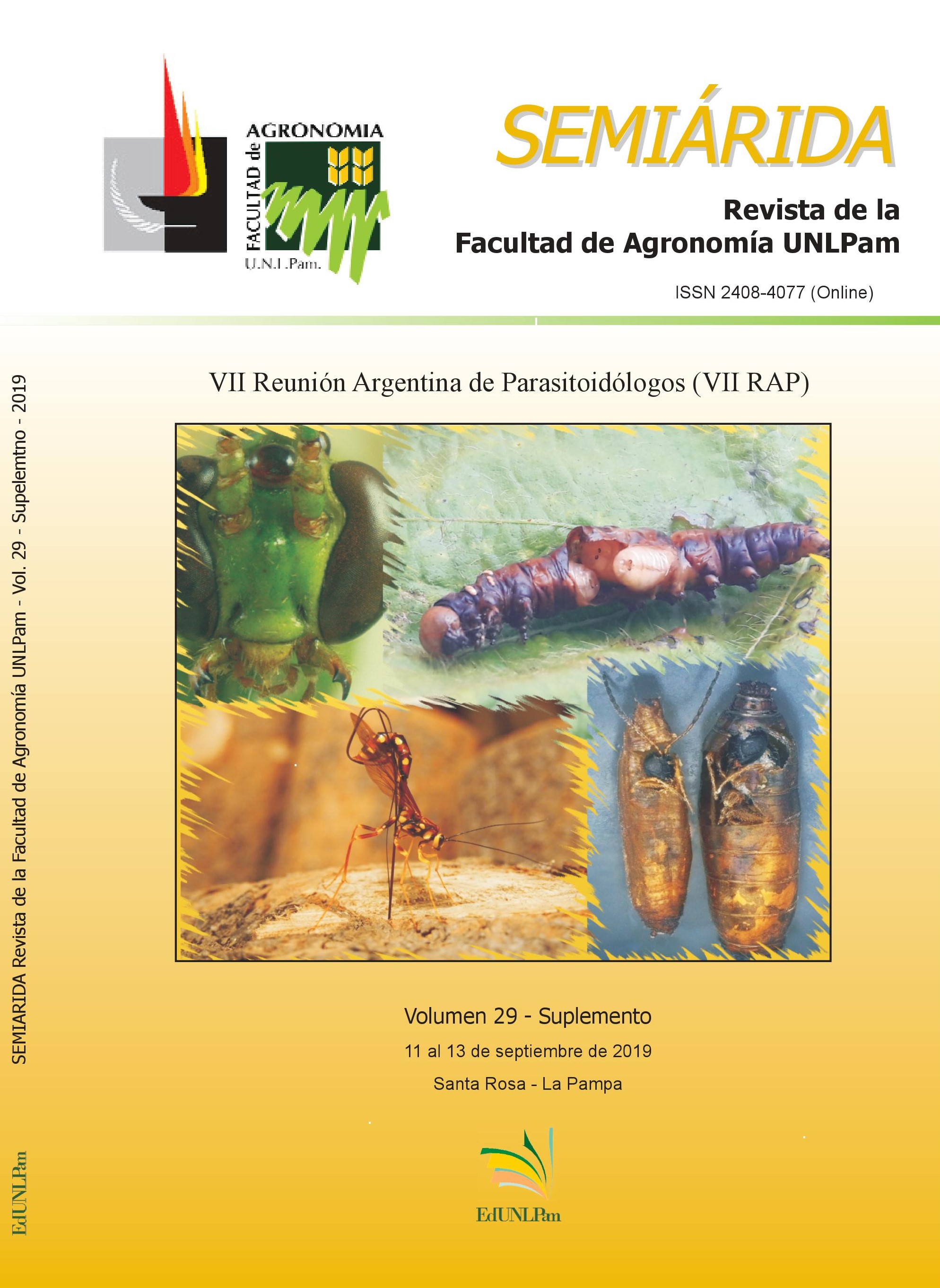 					Ver Vol. 29 (2019): Suplemento I. VII Reunión Argentina de Parasitoidólogos
				