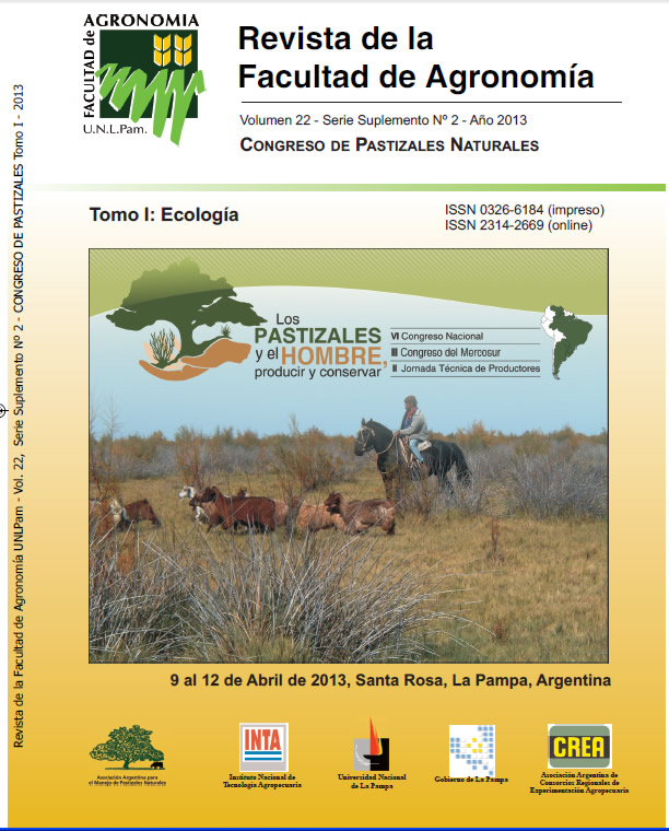 					Ver Vol. 22 (2013): Serie Suplemento II. Congreso de Pastizales (1): Ecología
				