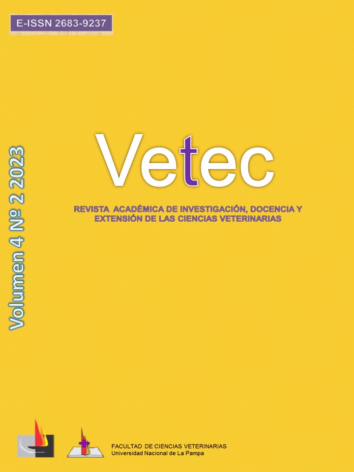 					View Vol. 4 No. 2 (2023): VETEC Revista Académica de Investigación, Docencia y Extensión de las Ciencias Veterinarias
				
