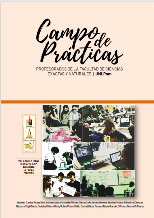 Volumen número 2 de la publicación Campo de Prácticas de los profesorados de la Facultad de Ciencias Exactas y Naturales