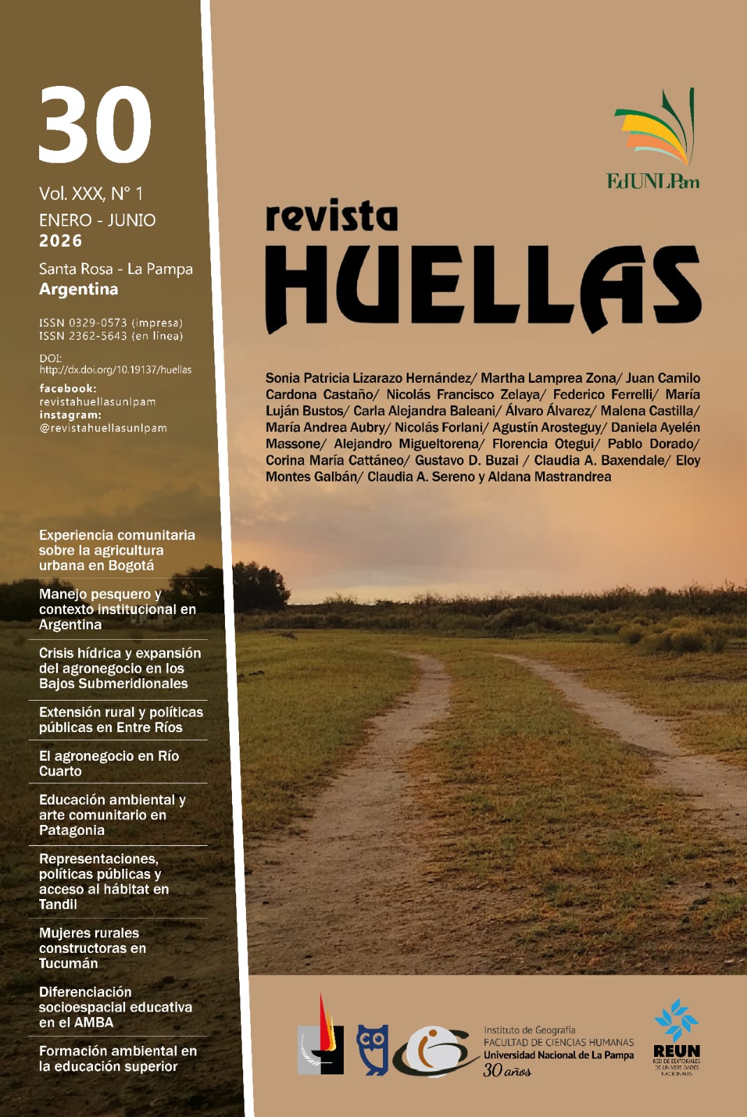 						View Vol. 30 No. 1 (2026): HUELLAS 
					
